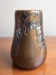 Art Deco Heinz Art Metal Bronze Cabinet Vase W/applied Sterling Design 1912 Metalware photo 5