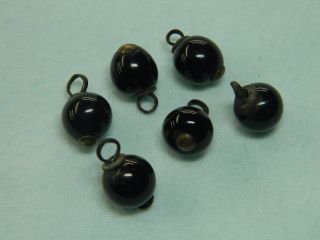 Antique [1860 ' S] Glass & Metal Buttons - 6 photo