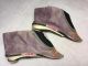 Antique 19th/ 20th C Qi ' Ing Chinese Embroidered Woman ' S Bound Foot Shoes Robes & Textiles photo 1