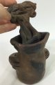 Artifact Of Columbia ? Clay Aztec Mayan Fertility Art Pottery Vase Figure The Americas photo 2