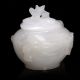 100 Natural White Hetian Jade Hand Carved Plum Pattern Teapot W Branch Lid Teapots photo 2