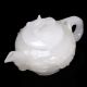 100 Natural White Hetian Jade Hand Carved Plum Pattern Teapot W Branch Lid Teapots photo 3