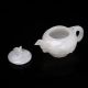 100 Natural White Hetian Jade Hand Carved Plum Pattern Teapot W Branch Lid Teapots photo 5