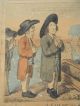 C1810 Antique Hand Colored Etching By Crushank - A Sailor At A Quaker ' S Funeral Other Maritime Antiques photo 2