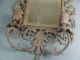 Antique Ornate Wall Hung Beveled Glass Mirror Candleholders Bacchus Mirrors photo 3