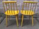 Pair Folke Palsson Danish Modern Spindle Back Side Chairs Dining Mid Century J77 Post-1950 photo 5
