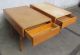 Pair (2) George Nelson Herman Miller Leather Top End / Side Table Mid Century Post-1950 photo 1