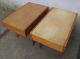 Pair (2) George Nelson Herman Miller Leather Top End / Side Table Mid Century Post-1950 photo 2