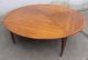 Large Mid Century Modern Round Walnut Coffee Table By Imperial Mid Century Lane Post-1950 photo 1