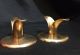 Mcm Danish Modern Björk Small Brass Lily Candle Holders Made In Sweden Mid-Century Modernism photo 5