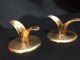 Mcm Danish Modern Björk Small Brass Lily Candle Holders Made In Sweden Mid-Century Modernism photo 6