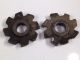 Two 3in Gear Industrial Steampunk Repurpose Steel Sprocket Vintage Pulley Rust Other Mercantile Antiques photo 1