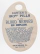 Girl & Puppet Carter ' S Iron Pills Quack Medicine Adv Trade Card C1880s Quack Medicine photo 1