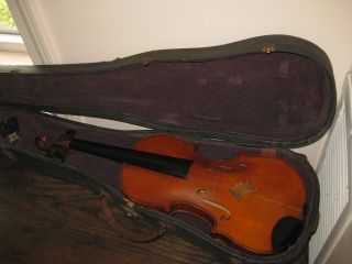 Antique Antonius Stradivarius Cremonensis Faciebat 4/4 Violin 1755 For Repair photo