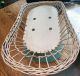Vintage Baby Wicker Scale Weighs 0 - 30 Pounds In Ounces Creamy White Scales photo 3