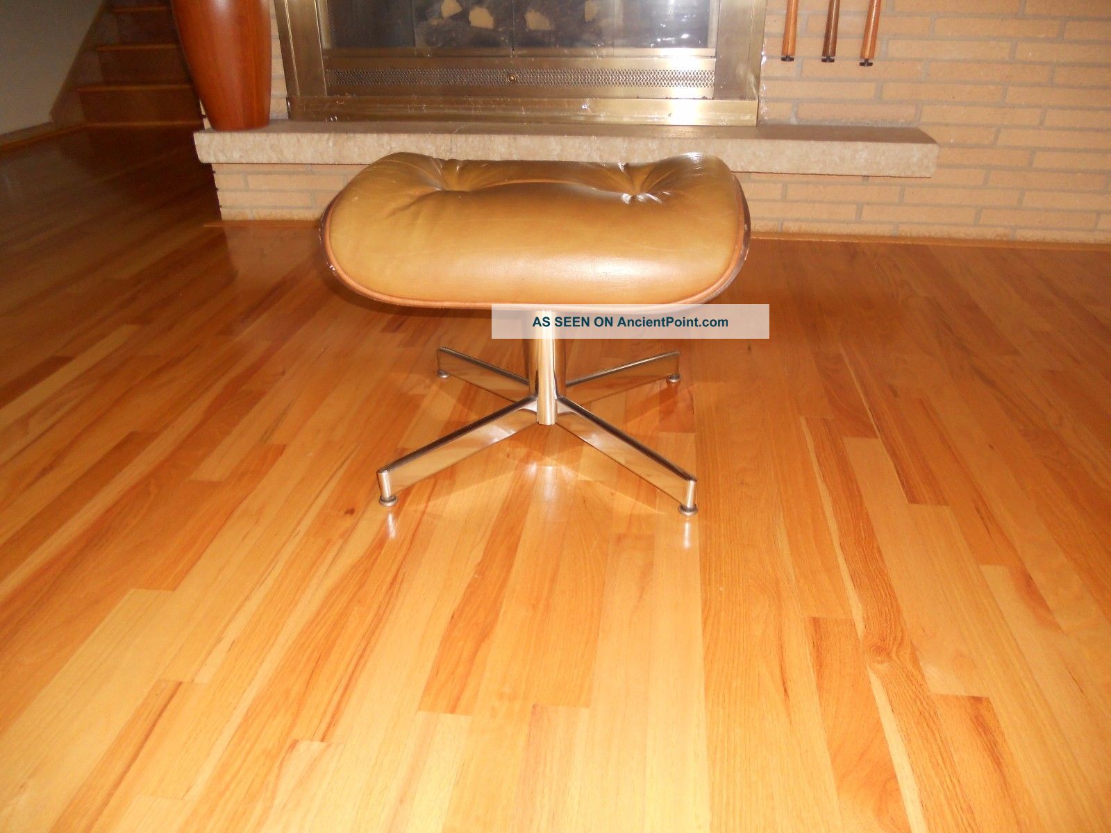 Mid Century Plycraft Selig Eames Style Lounge Chair Ottoman Foot Rest Chrome Mid-Century Modernism photo