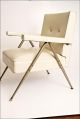 Mid Century Modern Chair White Vintage 50s Vinyl Lounge Slipper Atomic Space Age Mid-Century Modernism photo 5