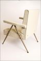 Mid Century Modern Chair White Vintage 50s Vinyl Lounge Slipper Atomic Space Age Mid-Century Modernism photo 7