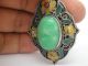 China Old Collectible Handwork Green Jade Cloisonne Flower Wonderful Pendant See more China Old Collectible Handwork Green Jade Cloi... photo 3