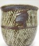 B605: Japanese Mashiko Inlaid Pottery Two Tea Cups By Great Tatsuzo Shimaoka Glasses & Cups photo 5