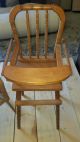 Vintage Jenny Lind (?) Doll Cradle And High Chair - Taiwan Baby Cradles photo 1