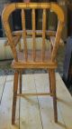 Vintage Jenny Lind (?) Doll Cradle And High Chair - Taiwan Baby Cradles photo 7