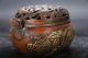 Chinese Carving Pure Copper Gold - Plated Grape Incense Burner Qianlong Mark E894 Incense Burners photo 2