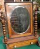 Antique Oak Dressing Table Swing Mirror With Drawer Mirrors photo 10