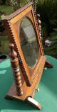 Antique Oak Dressing Table Swing Mirror With Drawer Mirrors photo 1