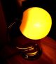 Vintage Brass Gooseneck Desk Lamp With Glass Ball Open Ended Shade 20th Century photo 1