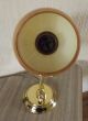 Vintage Brass Gooseneck Desk Lamp With Glass Ball Open Ended Shade 20th Century photo 2