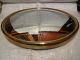 Art Deco Plain Simple Antique Vintage Convex Round Circular Chain Mirror.  Rare 20th Century photo 1