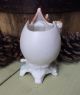 Antique Figural Bisque Angel Ringing Bell Holiday Egg Vase Christmas Or Easter Vases photo 4