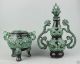 Asia Collectible Decorated Old Handwork Carving Bronze Ssangyong Censer Incense Burners photo 1