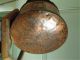 Vtg Antique Hammered Copper Hanging Pot Hand Forged Iron Handle Med 5 Quart Hearth Ware photo 4