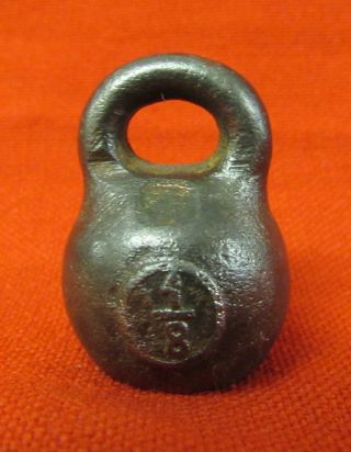 Russian Imperial Time Cast Iron Scale Weight 1/8 Pound. photo