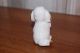 Capodimonte Porcelain Dog Figurine - White With Gold Trim And Crystal Eyes Figurines photo 2