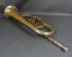 Antique Brass Musical Instrument Josef Lidl Brno F Rotary Trumpet 3 Valves Horn Brass photo 3