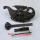 Old Handwork China Bronze Usable Bat Shaped Lock And Key Xz023 Other Antique Chinese Statues photo 3