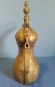 Extremely Rare Large Middle East Bedouin Brass Dallah Coffee Pot Saudi Arabia Middle East photo 5