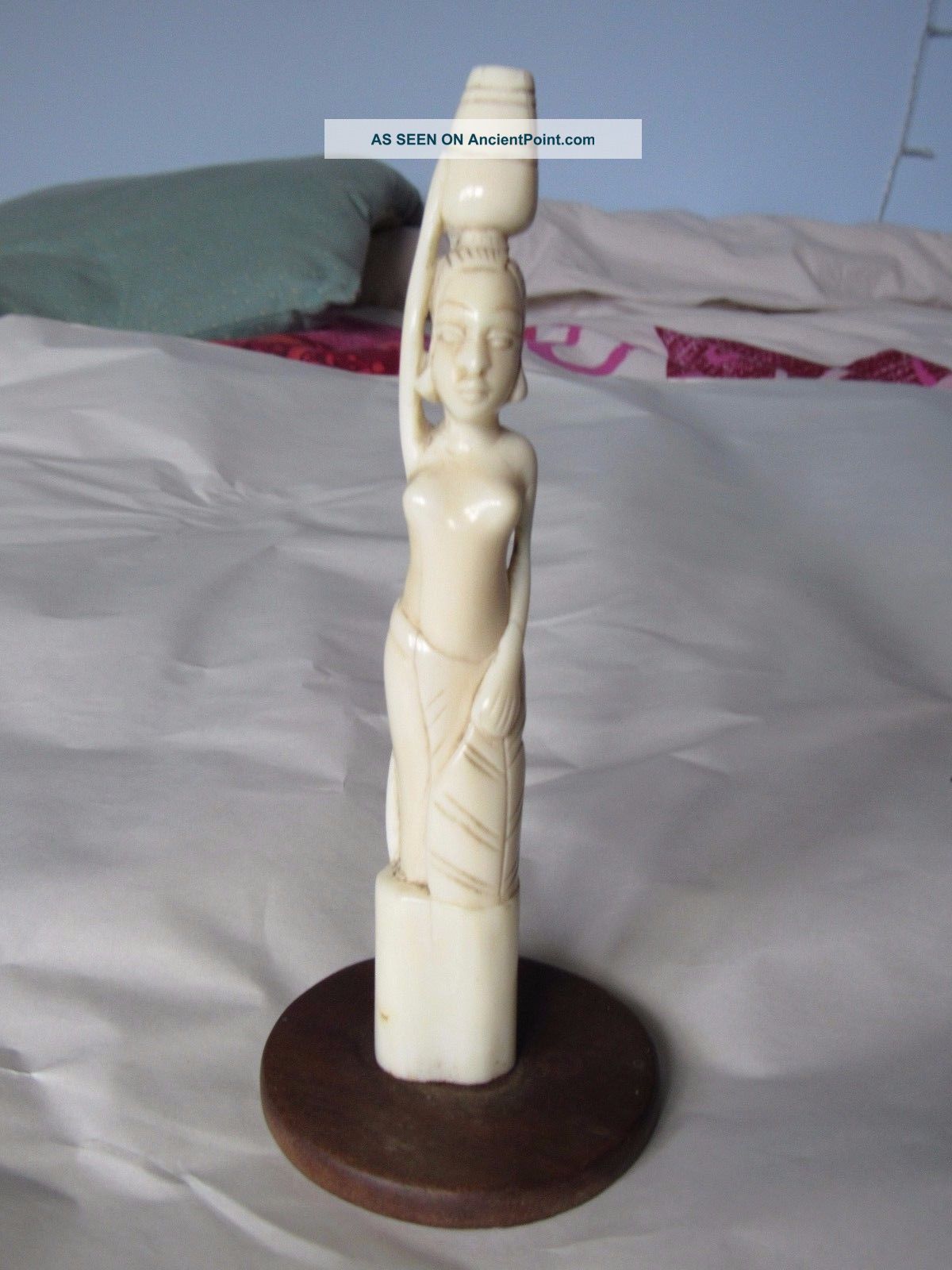 Antique Carved Bovine Bone African Fertility Statue Woman Figure Chinese Virgo Other African Antiques photo