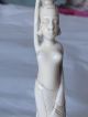 Antique Carved Bovine Bone African Fertility Statue Woman Figure Chinese Virgo Other African Antiques photo 7