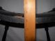 Antique Primitive Footstool Turned Wood And Leather Seat Bench Foot Stool Unknown photo 10