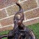 Vintage West African Bronze / Metal Drummer Other African Antiques photo 5