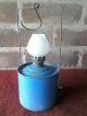 Vintage Paraffin Outhouse Lamp Glass Shade Hanging Greenhouse Camping Shed Light 20th Century photo 1