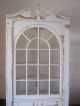 Antique Vintage Built In Corner Cabinet China Cupboard 1940 ' S Chippy White Paint 1900-1950 photo 1