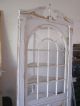 Antique Vintage Built In Corner Cabinet China Cupboard 1940 ' S Chippy White Paint 1900-1950 photo 2
