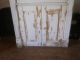 Antique Vintage Built In Corner Cabinet China Cupboard 1940 ' S Chippy White Paint 1900-1950 photo 3