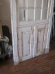 Antique Vintage Built In Corner Cabinet China Cupboard 1940 ' S Chippy White Paint 1900-1950 photo 4