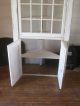 Antique Vintage Built In Corner Cabinet China Cupboard 1940 ' S Chippy White Paint 1900-1950 photo 5